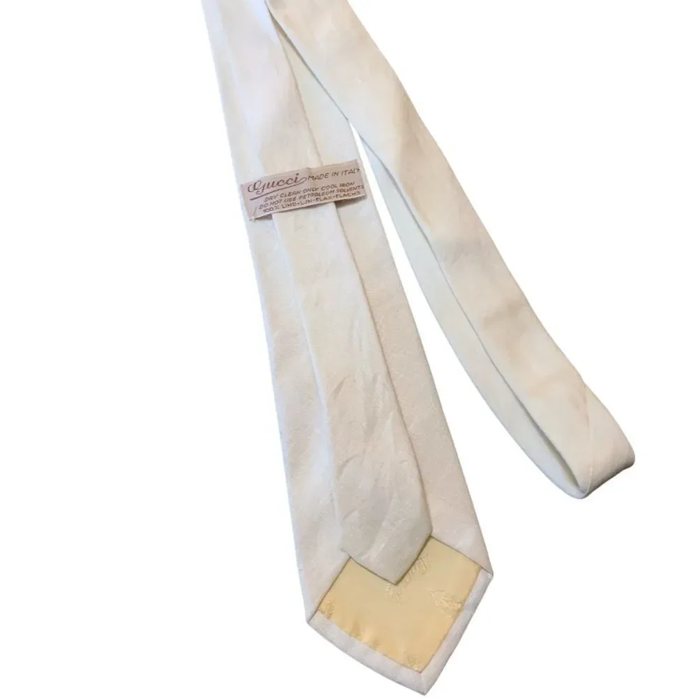Vintage Gucci Linen Neck Tie
